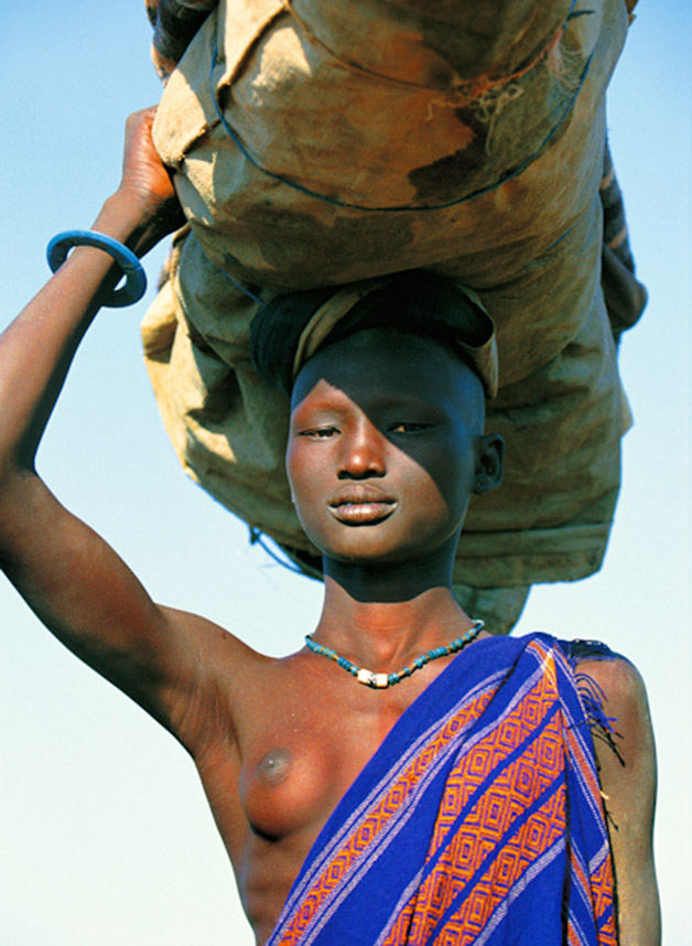 Dinka Woman Carrying Load