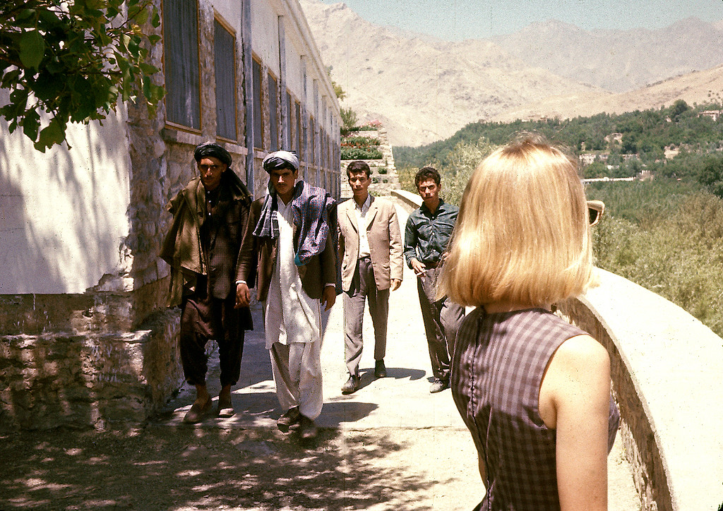 "Peg Podlich and Afghans."