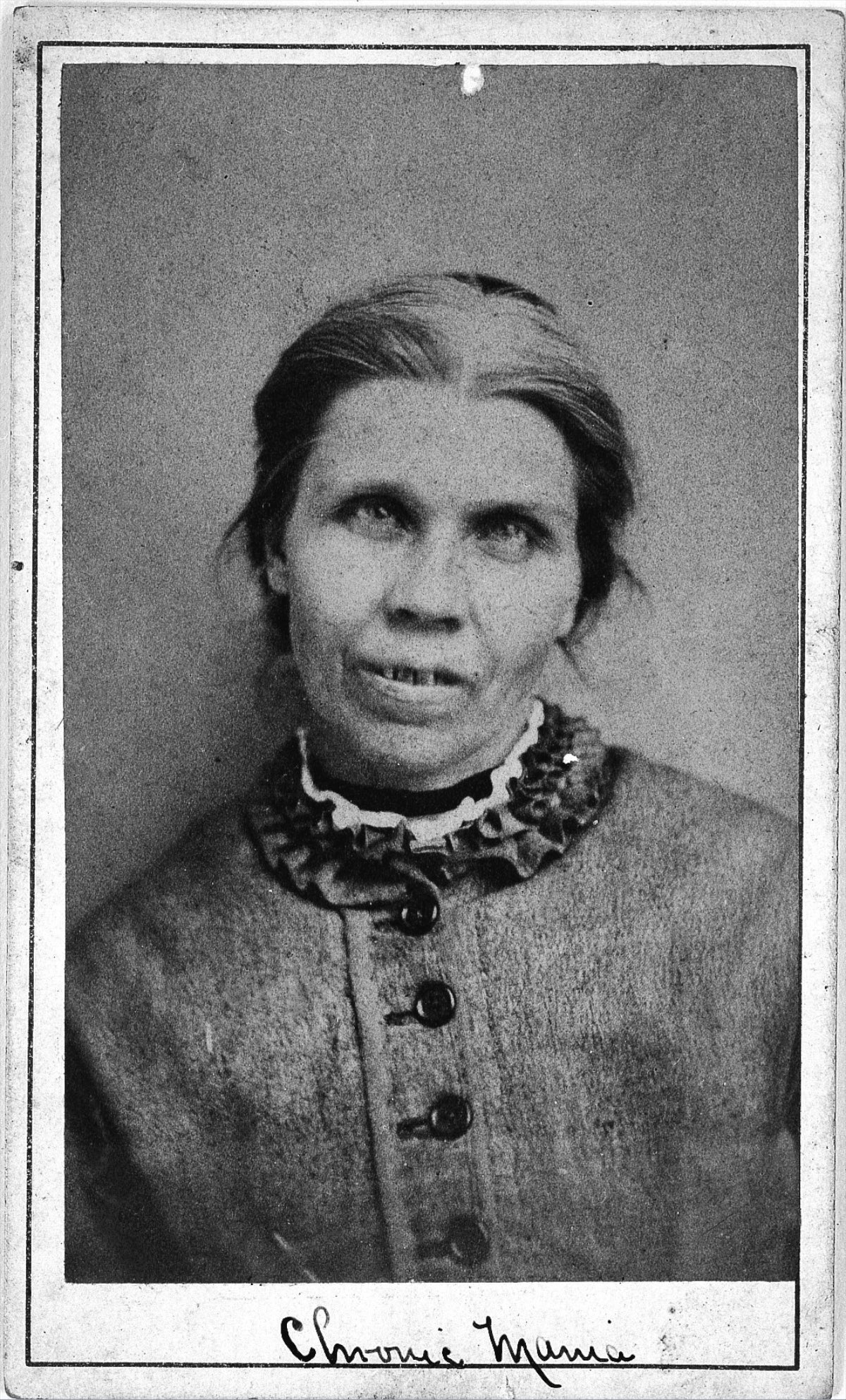 L0019060 Woman suffering from chronic mania; c. 1869