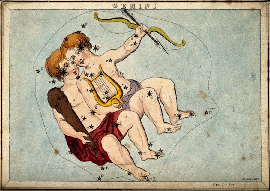 Astrology_signs_of_the_zodiac_Gemini._Coloured_engraving_b_Wellcome_V0024943-530x375